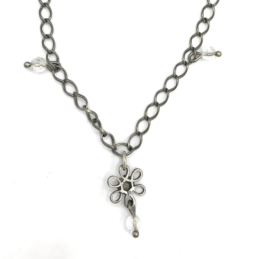 - A1554 Retired Silpada Sterling Charm Anklet - Picture 2 of 2